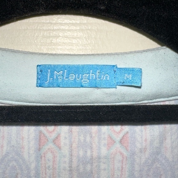 J. McLaughlin women’s quarter button front colorful boho printed top M spring - Picture 3 of 8